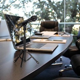 Daiilg Tabletop Mic Stand, Adjustable Desktop Microphone Stand with 3/8 Inch Threaded for Most Microphone