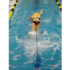 NZ Manufacturing StretchCordz Long Belt Slider Swim Resistance Belt Silver 3-8 Lbs