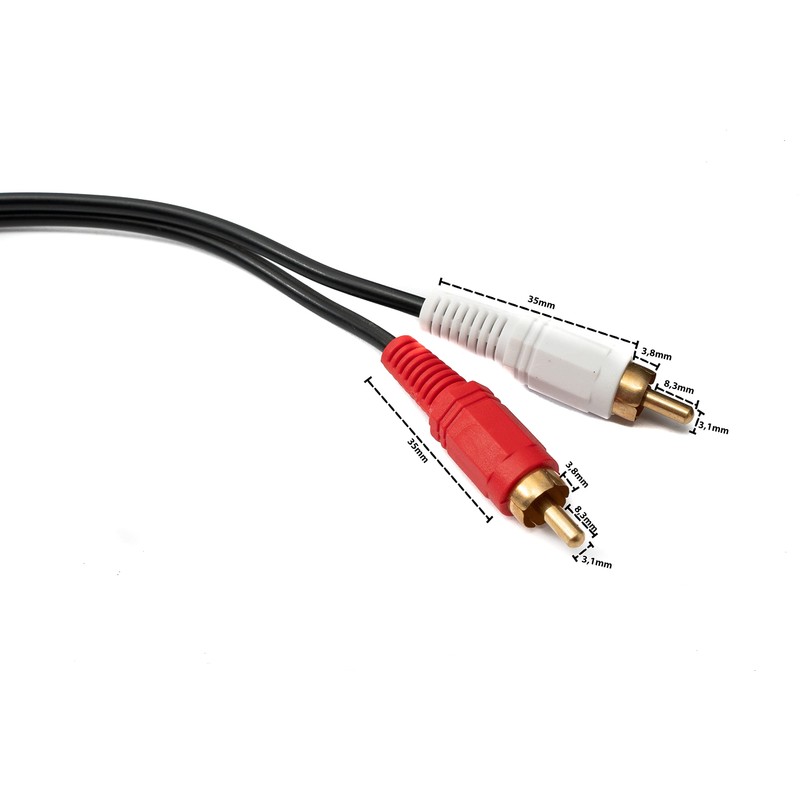 System-S RCA 2 RCA Cable 5 m Male to Male