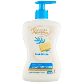 Spuma di Sciampagna: "Marsiglia" Neutral pH Natural Liquid Soap with Antibacterial - 13.53 Fluid Ounces (400ml) Bottle with Measuring Cap [ Italian Import ]