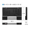 Sanwa Direct 400-ADR323GY SD/TF Card Reader with Media Case, USB-C
