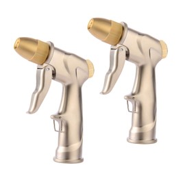 MYWERO garden nozzle, high-pressure and heavy-duty metal nozzle, with 5 adjustable spray modes, high-pressure handheld sprayer, suitable for watering plants, cleaning houses, cars, and pets(2pcs)