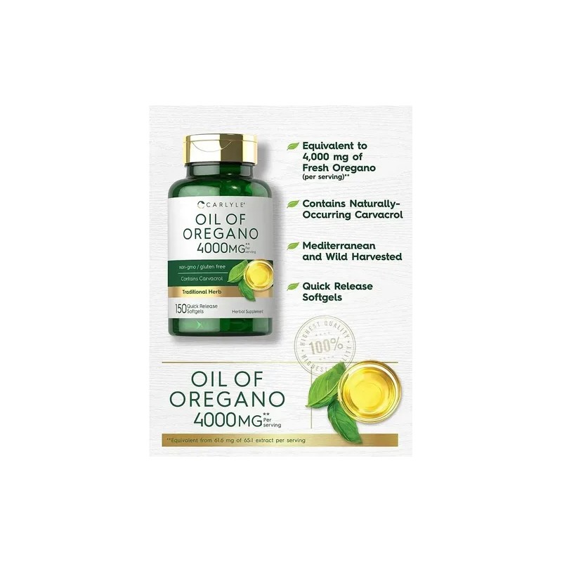 3pc Aceite De Orégano | Potencia Máxima Contiene Carvacrol