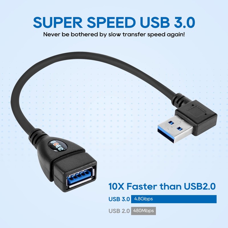 UCEC USB 3.0 Extension Cable Short SuperSpeed USB Cable Extender