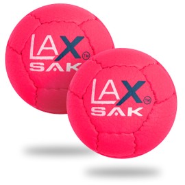Lax Sak Soft Practice Lacrosse Balls - Same Weight & Size as a Regulation Lacrosse Balls, Great for Indoor & Outdoor Practices, Less Bounce & Minimal Rebounds - Pink, 2 Pack