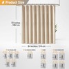 BTTN Wide Shower Curtain - W84xH72 Inch Linen Textured Heavy