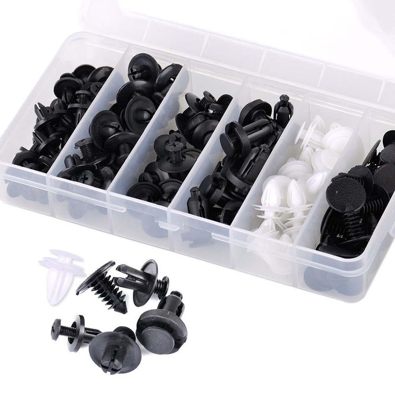 ledmomo 100pcs Car Push in Fasteners Auto Push Pins Push