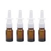 6 Pcs 10ML 0.34OZ Empty Refillable Brown Glass Nasal Spray