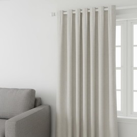 White Curtain Rods for Windows 16-88 inch, 1 inch Decorative Curtain Rod Set, Adjustable Heavy Duty Drapery Rod for Bedroom, Livingroom
