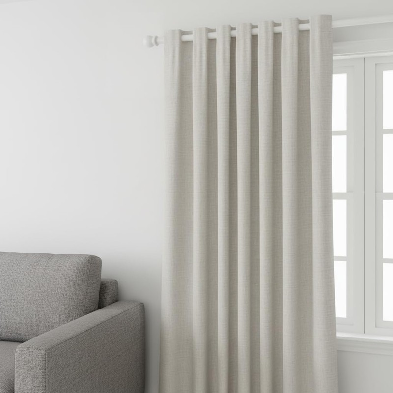 White Curtain Rods for Windows 16-88 inch, 1 inch Decorative