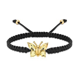 QGJNSGC Cremation Jewelry Butterfly Urn Bracelet for Human Ashes for Women Adjustable Memorial Keepsake Rope Bracelet