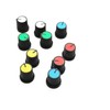 100pcs 6mm Shaft Ribbed Grip Potentiometer Control Volume Knob Potentiometer