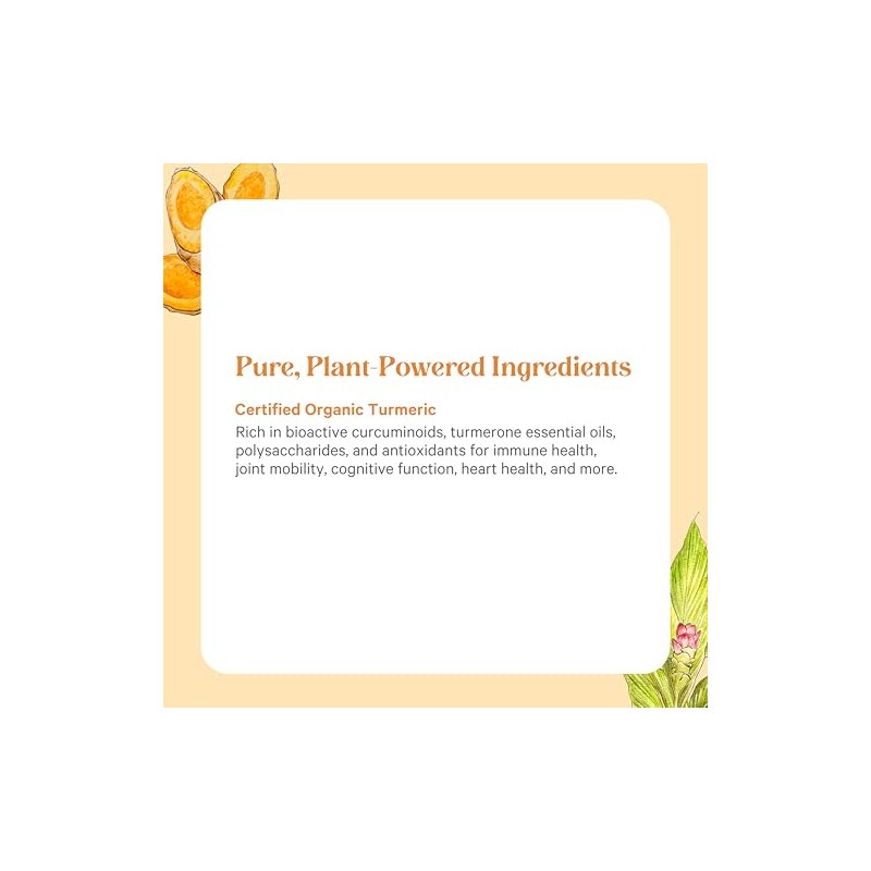 Pure Synergy USDA Extracto orgánico de cúrcuma superpuro (60 cápsulas)