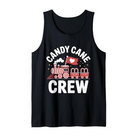 Candy Cane Crew Peppermint Train Men Women Kids Family Tank Top