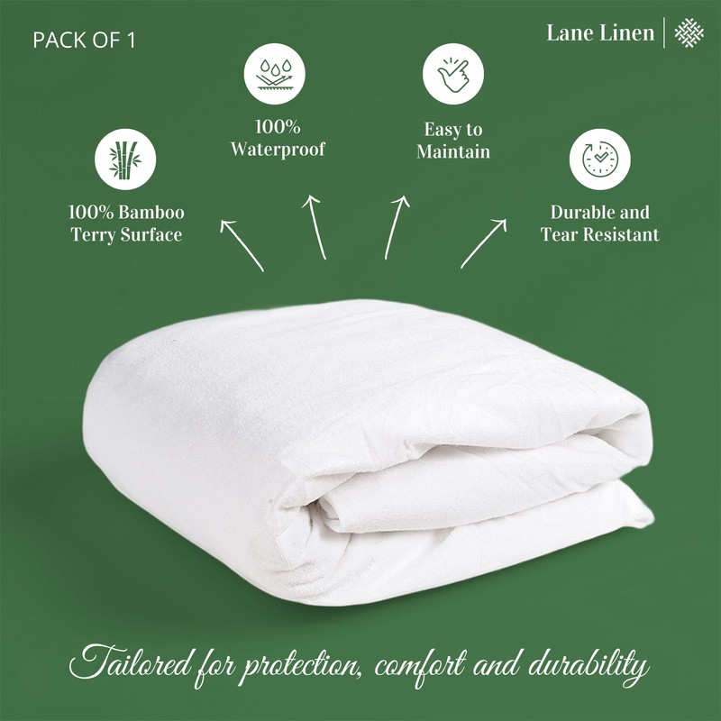 Lane Linen 100% Waterproof Mattress Protector California King Size -
