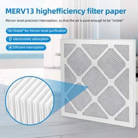Replacement Filter Compatible with EnviroKlenz Air Purifier, MERV13 Activated Carbon(14×14×1) (2 Pack)