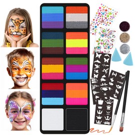 Children's Make-Up Set, Water-based Children's Make-Up, Carnival Make-Up for Children, Adults, Non-Toxic Body Paint, Face Paint, Carnival Make-Up, Theatre Make-Up