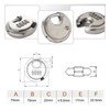Security Padlock 4 Digits Waterproof Resettable Combination Lock Stainless Steel