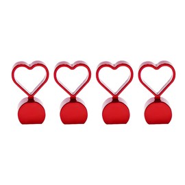 idain 4PCS Aluminum Heart Shape Wheel Tyre Stem Covers Universal Fit Cars, SUVs, Bike and Bicycle, Trucks, Motorcycles (Red)