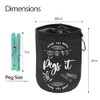 Large Peg Bag with 144 Pcs Strong Plastic Clothes Pegs
