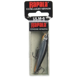 Rapala Unisex-Adult Ultra Light Minnow Angelköder mit Spezieller Tauchschaufel-Süßwasser Spinnköder-Lauftiefe 0,6-0,9m-Fischköder 4cm, 3g-Hergestellt in Estland-Carbon, Standard