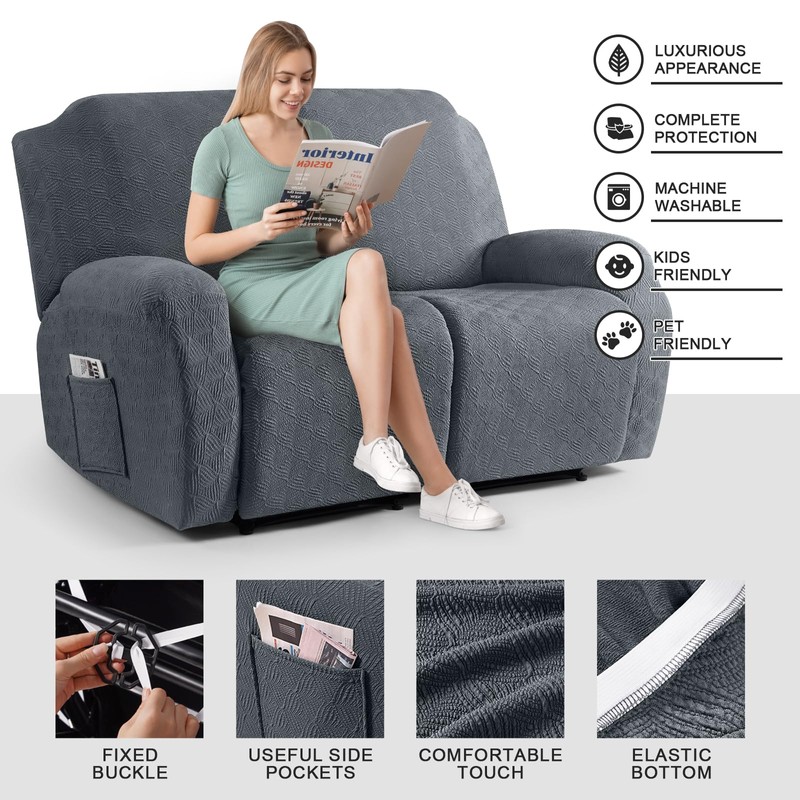 Timeles Extra Wide Recliner Loveseat Cover Oversized Reclining Couch Covers