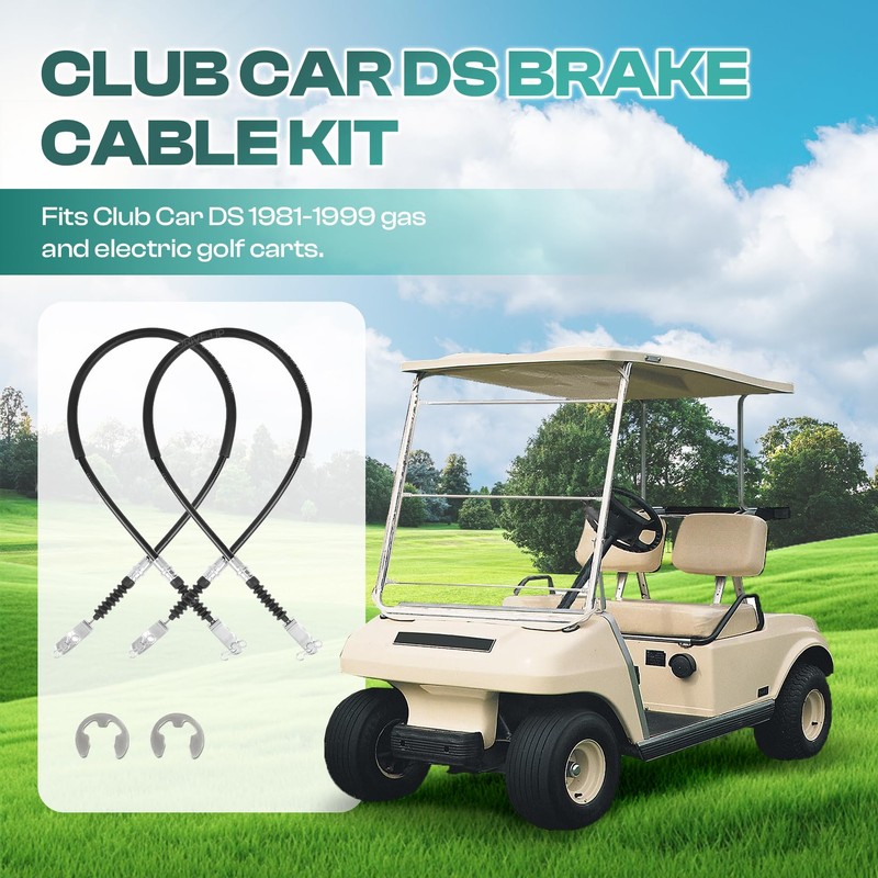 Drive-up Club Car DS Brake Cable Kit Driver and Passenger
