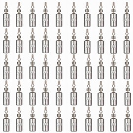 Magnoloran 50Pcs Fishing Weights Sinkers Drop Shot Weights Pencil Skinny Sinkers with Barrel Swivel Casting Sinkers Catfishing Sinkers Lead Weights Sinkers for Saltwater Freshwater Fishing-1/8oz(3.5g)