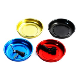 eHomeA2Z Magnetic Bowl 4 1/4" Inch, Ideal At Garage, Home, Construction For Wrenches, Bolts, Nuts, Small Parts (4 Pack 4 1/4" Magnetic Trays)