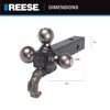 Reese Towpower 7095620 Tri Ball Trailer Hitch Ball Mount, (1-7/8