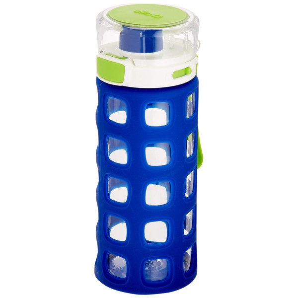 Ello Dash Tritan Plastic Kids Water Bottle, 16 oz, Touchdown Blue