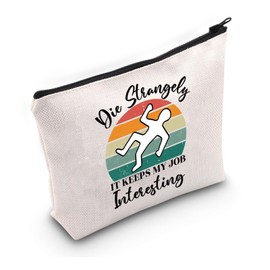 PWHAOO Future Forensic Scientist Gift Die Strangely Makeup Bag Forensic Science Investigator Cosmetic Bag Criminologist Gift (Die Strangely M)