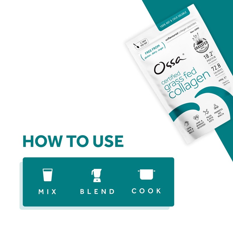 Ossa Collagen Peptides Powder 400g | Grass Fed | Natural