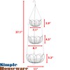 Simple Houseware Modern 3-Tier Hanging Fruit Basket, Chrome