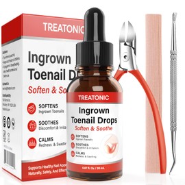 Ingrown Toenail Treatment Kit with Precision Clippers & Drops