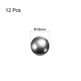 sourcing map 12pcs Precision Balls 18mm Diameter G10 Chrome Steel Ball for Bearings, Silver