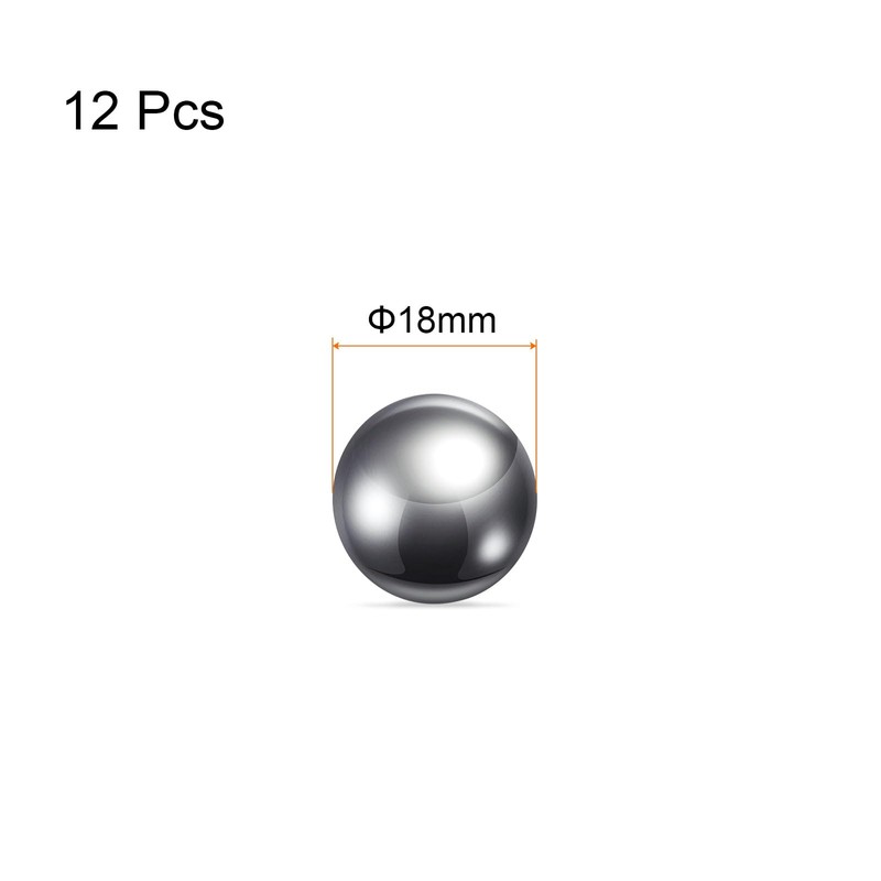 sourcing map 12pcs Precision Balls 18mm Diameter G10 Chrome Steel