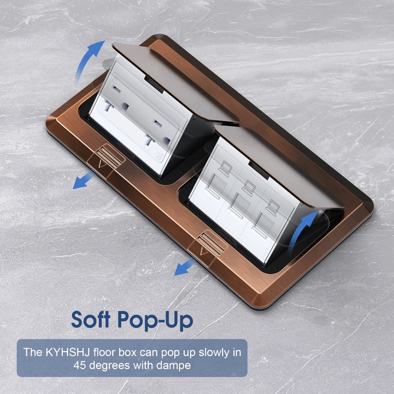 Dual Pop-Up Floor Box Electrical Kit (TR-20A, Bronze)