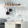Treshin Stainless Steel Shelf with 4 Hooks 12 x 36