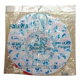 Lylac Plastic Shower Cap 3 Piece Set