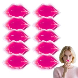 Lip Ice Pack for Injuries, Mini Small Gel Ice Pack, Hot and Cold Compress, Reduce Pain and Swelling, Dark Circles Fade, Eye Relax, Anti-Aging Lip Care Pad Gift for Girl Woman (10 PCS)