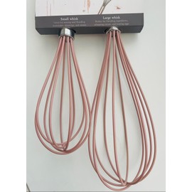 Premium Whisks for Cooking, 2 Pack Whisk for Blending, Whisking, Beating and Stirring, Elegant and Functional Wire Whisk Set, Perfect Cooking Utensils Set for Daily Needs, 12” and 10” (Mauve)