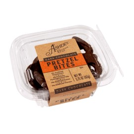 Asher's Chocolates, Chocolate Covered Pretzel Bites, Gourmet Sweet and Salty Candy, Small Batches of Kosher Chocolate, Family Owned Since 1892, (5.57oz, Dark Chocolate)