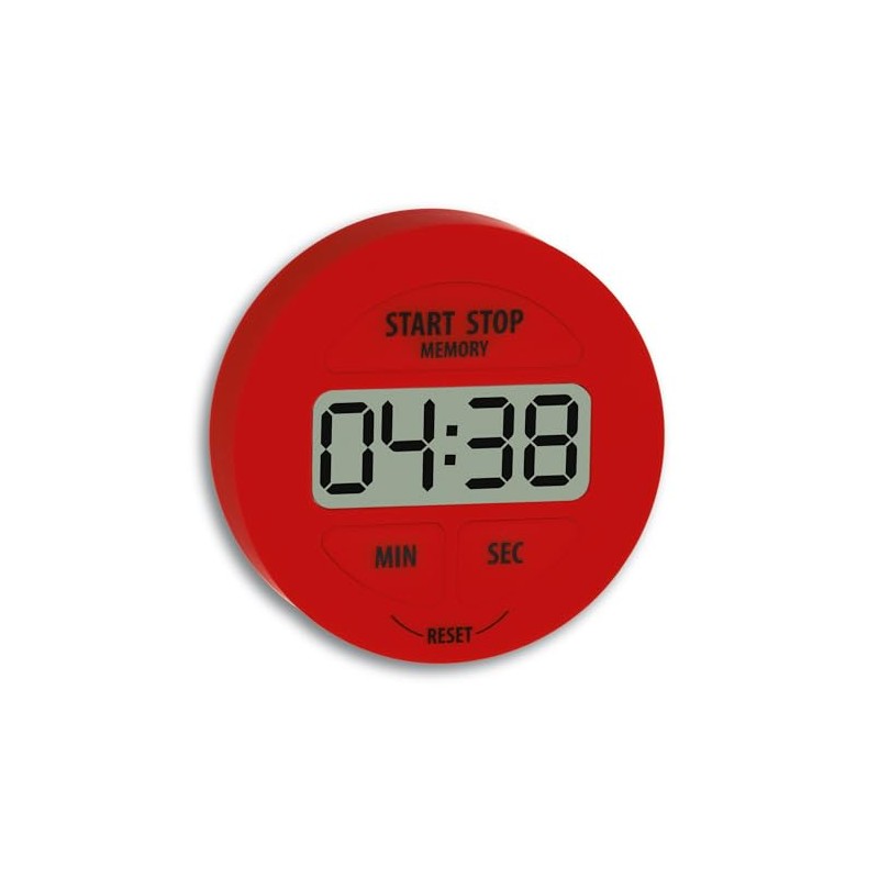 TFA 38,2022,01 Electronic Timer and Stop Watch, red