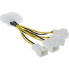 InLine® fan adaptorcable, 4x 3pol. an 13,34cm (5,25")