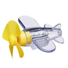 ANXINGJU 2PCS Wind up Airplane - Flying Airplane Car Decor - Wind Powered Car Exterior Ornament, Electric Car Handlebar Pendant, Windmill Motorcycle Decor (Yellow)