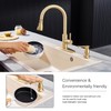 GAGALIFE Kitchen Sink Soap Dispenser Brushed Gold, Under Sink Soap