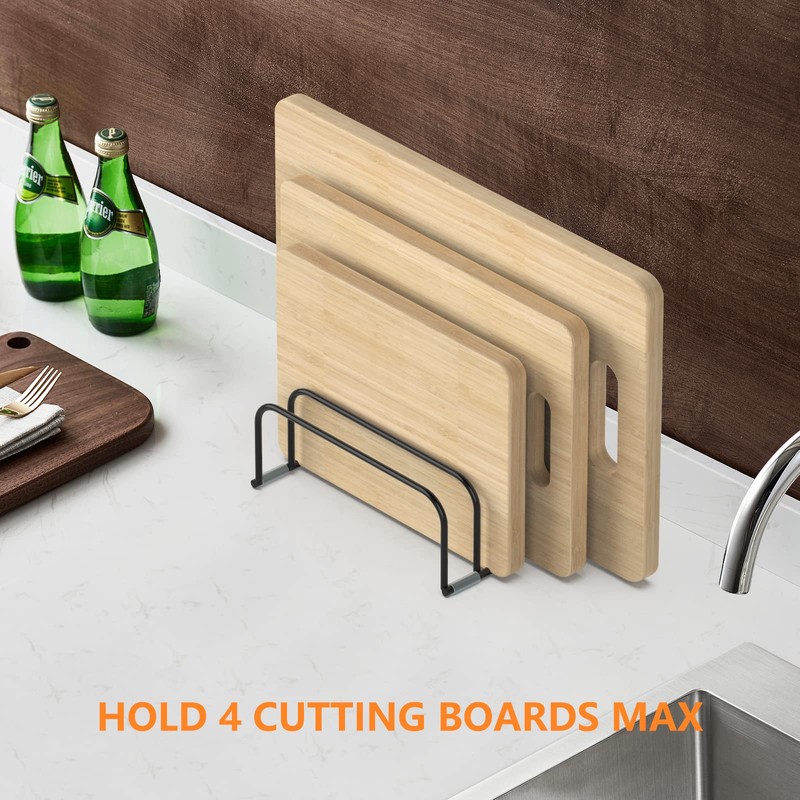 KORRTFID Cutting Board Storage Rack, Compact Cutting Board Organizer, Cutting
