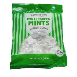 Coastal Bay Wintergreen Mints Fresh Mint Artificially Flavor Fat Free:6oz/170gm