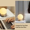 Small Table Lamp, LED Table Lamp with Eye-Caring Glass Lampshade